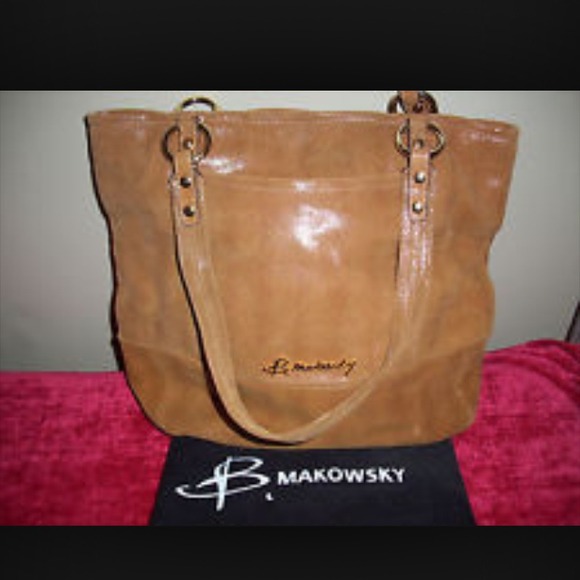 ❌SOLD❌ b. makowsky lizard embossed leather tote