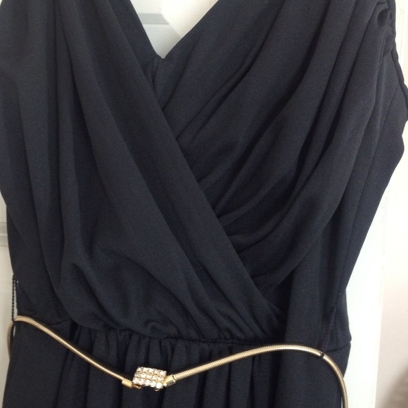 Glam Disco Vintage 70’s Black Dress - Picture 3 of 3