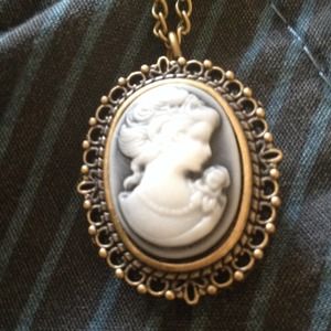 NWOT Cameo necklace and watch