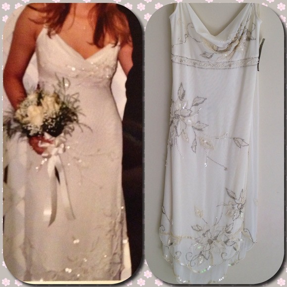 NEW Cache Embellished Beaded ivory evening Dress - Picture 4 of 7