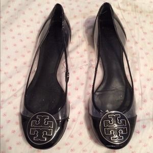 Tory Burch Shoes - Tory Burch Audrey Flats Black Clear Sz 8 Tory Burch Shoes - Tory Burch Audrey Flats Black Clear Sz 8