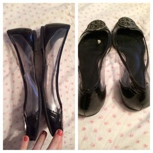 Tory Burch Shoes - Tory Burch Audrey Flats Black Clear Sz 8 Tory Burch Shoes - Tory Burch Audrey Flats Black Clear Sz 8