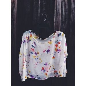 Floral sheer Brandy Melville Blouse