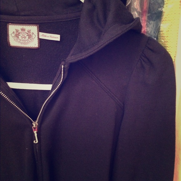 🔴REDUCED! NWOT! Peplum Juicy Couture black hoodie