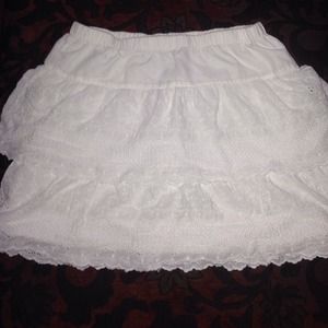 White crochet skirt