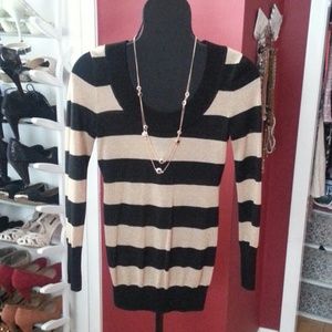 H&M  black and gold striped sweater