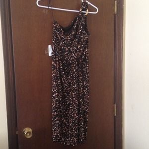 MICHAEL KORS one shoulder jersey dress
