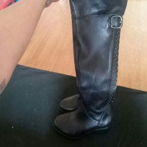 Vince camuto knee high black boots