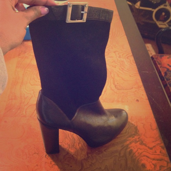 Rachel Zoe black suede/leather boots
