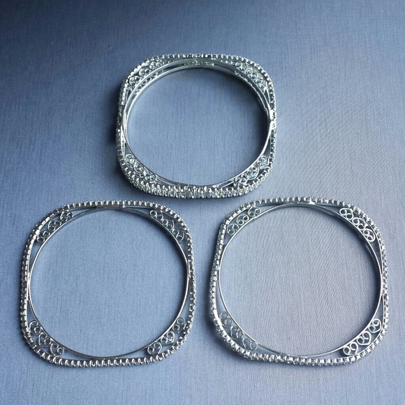 Classy stone bangle set _ stackable - Picture 5 of 8