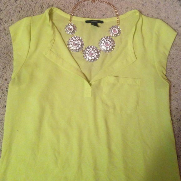 melon colored sheer blouse