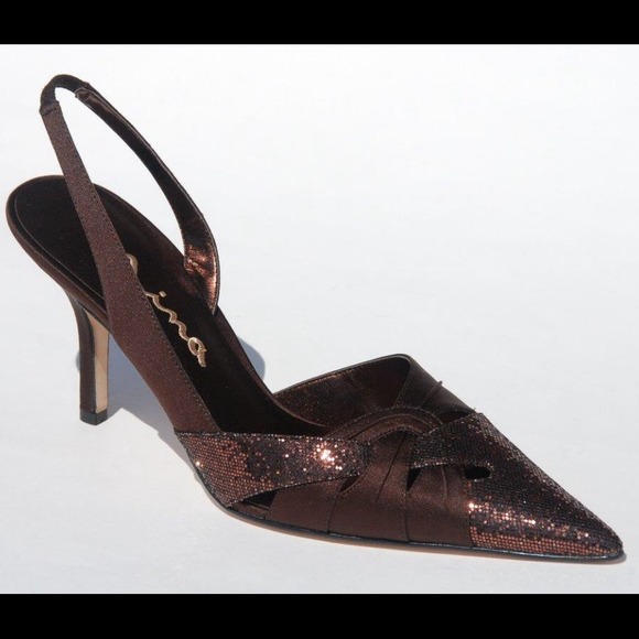nina Shoes - 💥REDUCED💥 Nina bronze satin sparkle heels sz 7.5