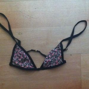 Brandy Melville pink floral bra