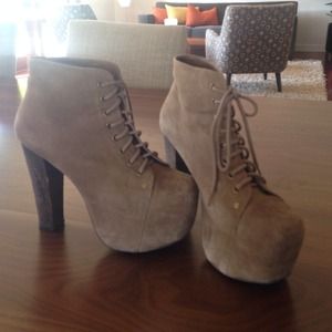 taupe suede Jeffrey Campbell litas
