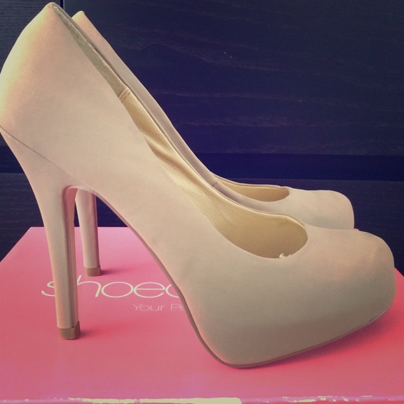 Nude Suede Pumps