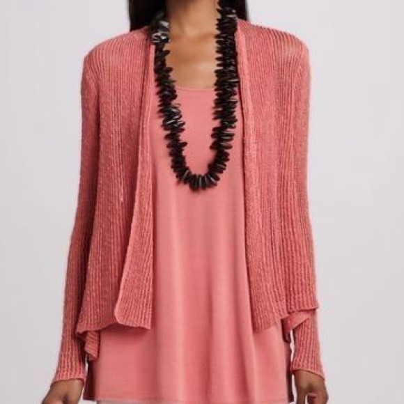 Eileen Fisher BLACK flutter cardigan