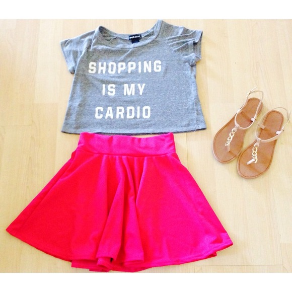 Redish pink skater skirt