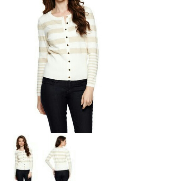 Gold and Creme Cardigan - Picture 1 of 1