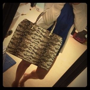 🎀SOLD ON EBAY🎀 oversized snakeskin tote from H&M