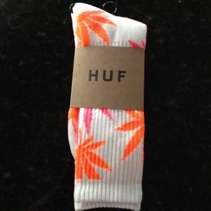 Authentic Orange & Pink Huf Socks 💕