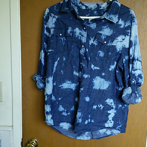 Bleached denim top