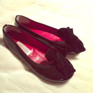 Black Patent Ballerinas