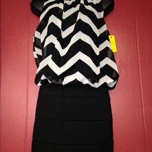 Black and white dress