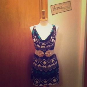 Aztec Dress & Beige Flats Bundled