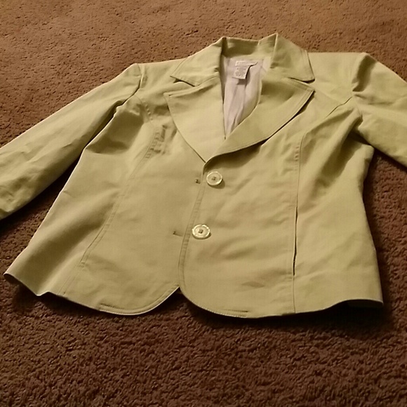 2 button Lime green blazer by Chico's