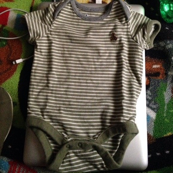 Knit cotton onesie. Baby Gap.