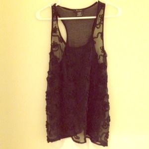 Sheer Chiffon LACE Floral Tank