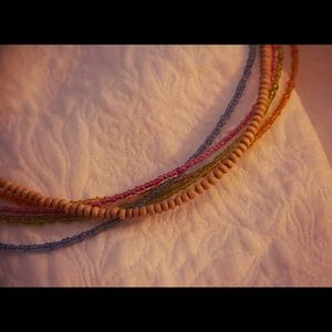 Colorful Beaded Necklace with Matching Earrings