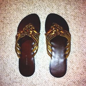 Leather and Gold sandals
