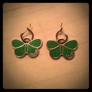 Coach dangle butterfly earrings