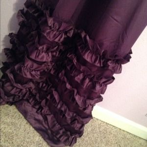 2 Beautiful Plum Ruffled Curtains!