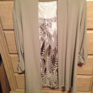 Susan Graver Cardigan and Tank set