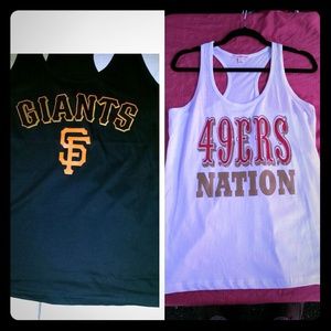 2 tank top sf giants and 49ers