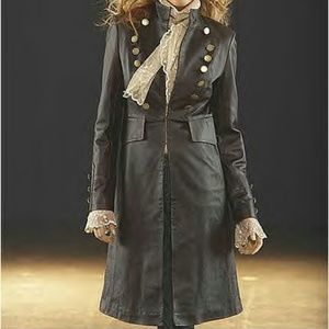 Leather Military Coat