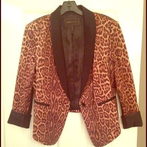 Bcbg leopard blazer