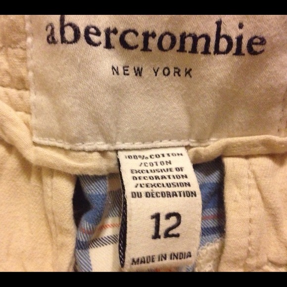 Abercrombie Boys plaid Cargo Shorts boys sz 12 - Picture 2 of 4