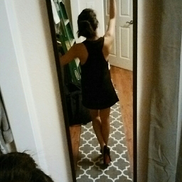 🚫Sold Sheer racerback top with satin nude panels - Picture 3 of 3