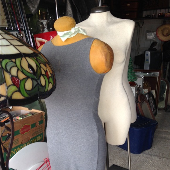 Mannequin and Tiffany lamp