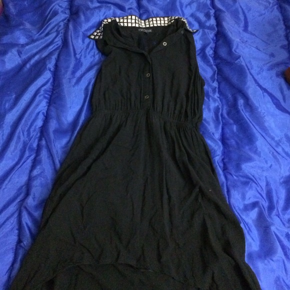 Black high low dress