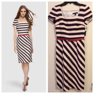 David Meister Striped Sheath