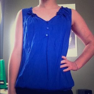 Royal blue blouse tank