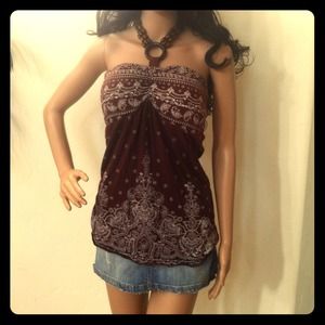 SOLD: Wooden Bead Halter Top