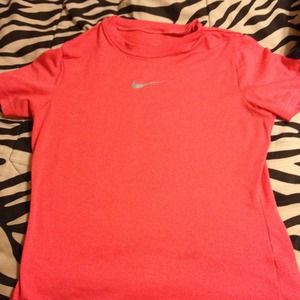 Coral dry fit nike shirt