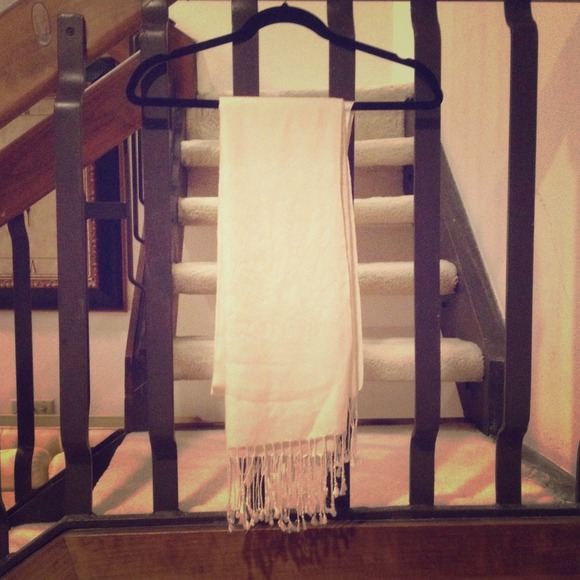 Silk Pashmina Cream Shawl