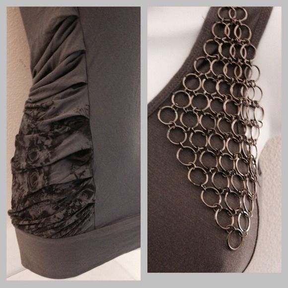 Guess One Shoulder Ruched Top - Picture 2 of 3