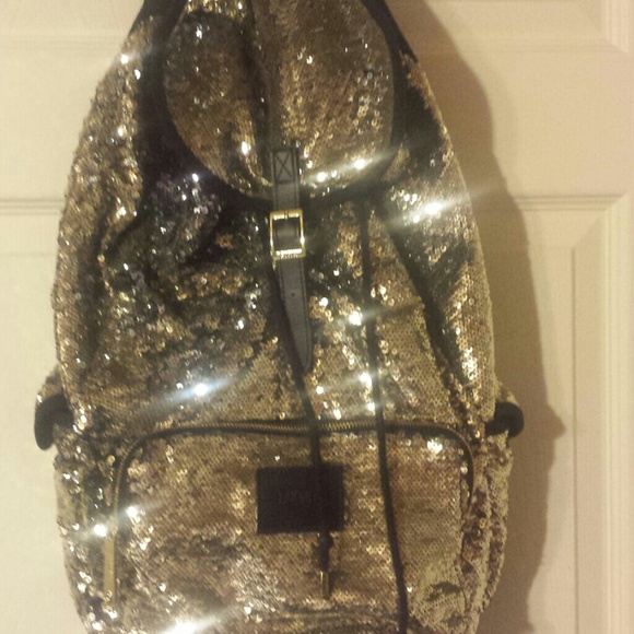 Gold VS Pink Sequin Bookbag